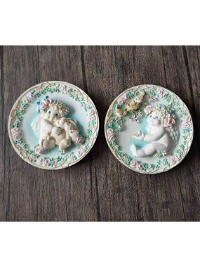 Dreamsicles Sculptural Plates A Hug From The Heart & Heavens Little Helper